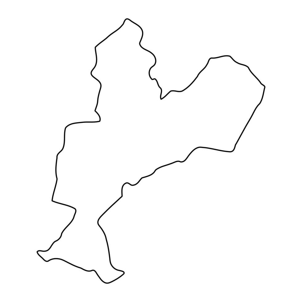 Kamwenge district map, administrative division of Uganda. illustration. vector