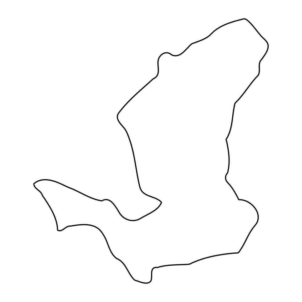 Ibanda District map, administrative division of Uganda. illustration. vector