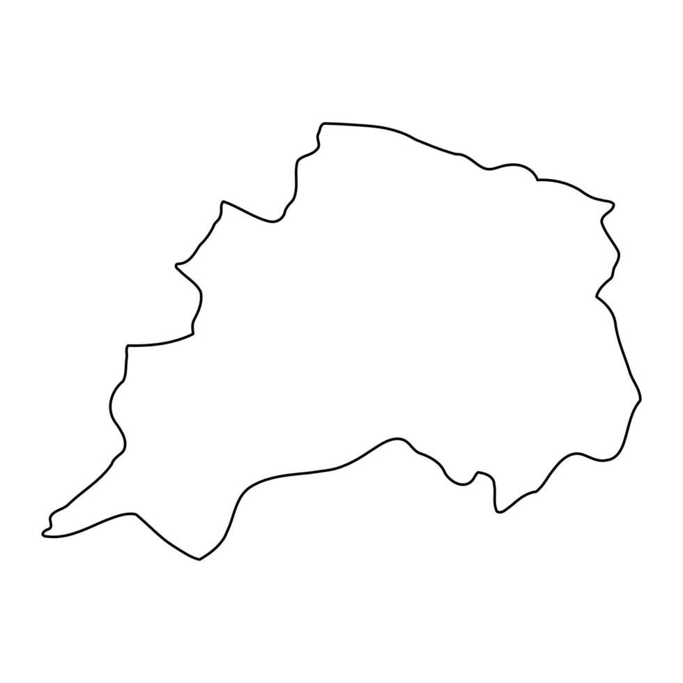 Mubende district map, administrative division of Uganda. illustration. vector