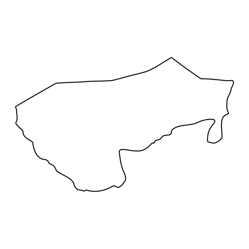 Lamwo district map, administrative division of Uganda. illustration. vector