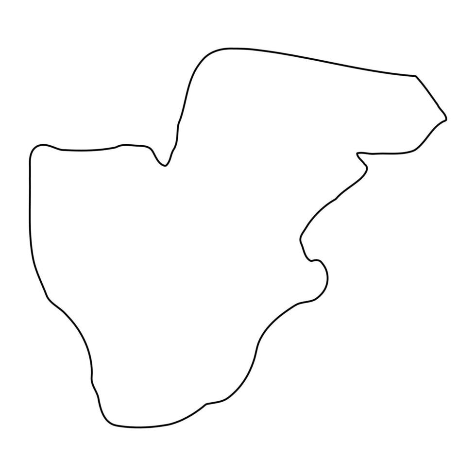 Oyam district map, administrative division of Uganda. illustration. vector