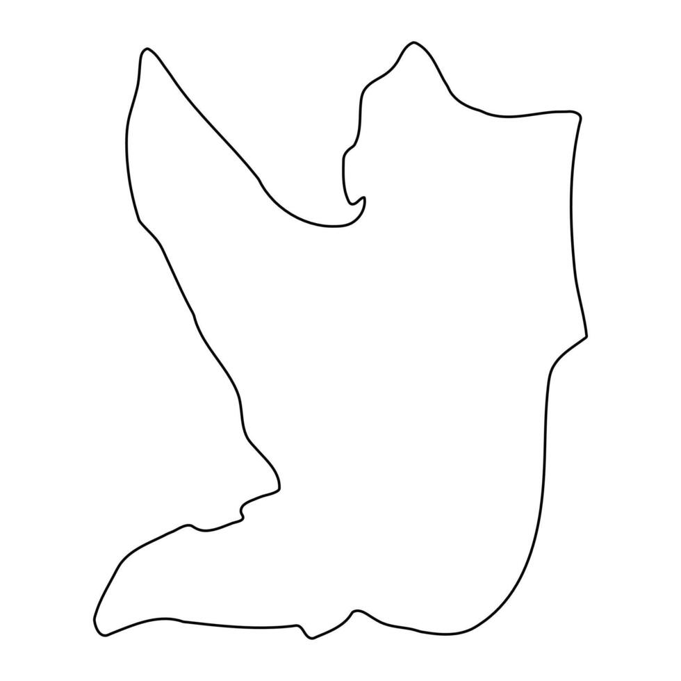 Luweero district map, administrative division of Uganda. illustration. vector