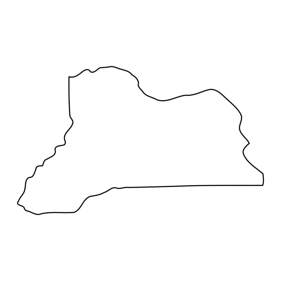 Isingiro District map, administrative division of Uganda. illustration. vector