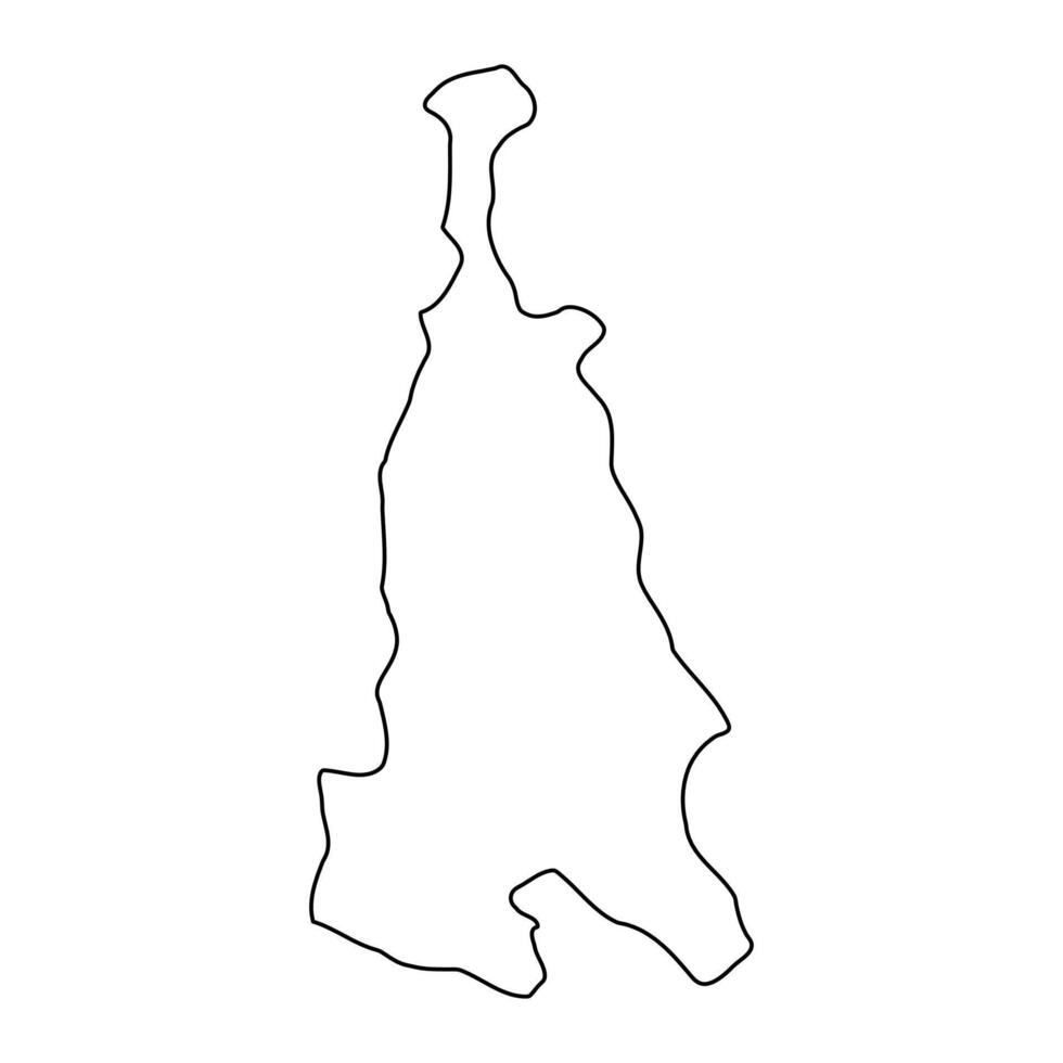 Kanungu district map, administrative division of Uganda. illustration. vector