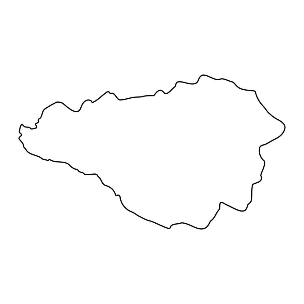 Kibaale district map, administrative division of Uganda. illustration. vector