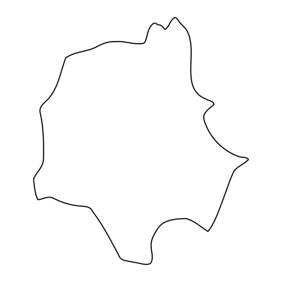 Zombo district map, administrative division of Uganda. illustration. vector