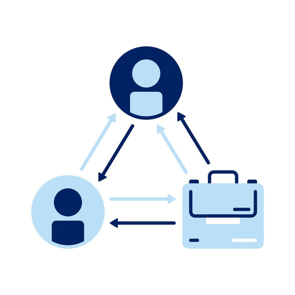 User Icon Featuring Communication at Work for Enhanced Collaboration vector