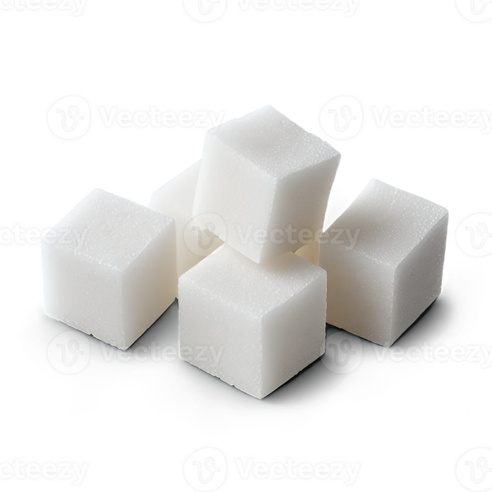 White sugar cubes transparent background sweetener dessert food kitchen macro png