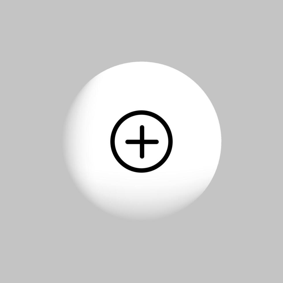 A white ball with a plus sign on it vector