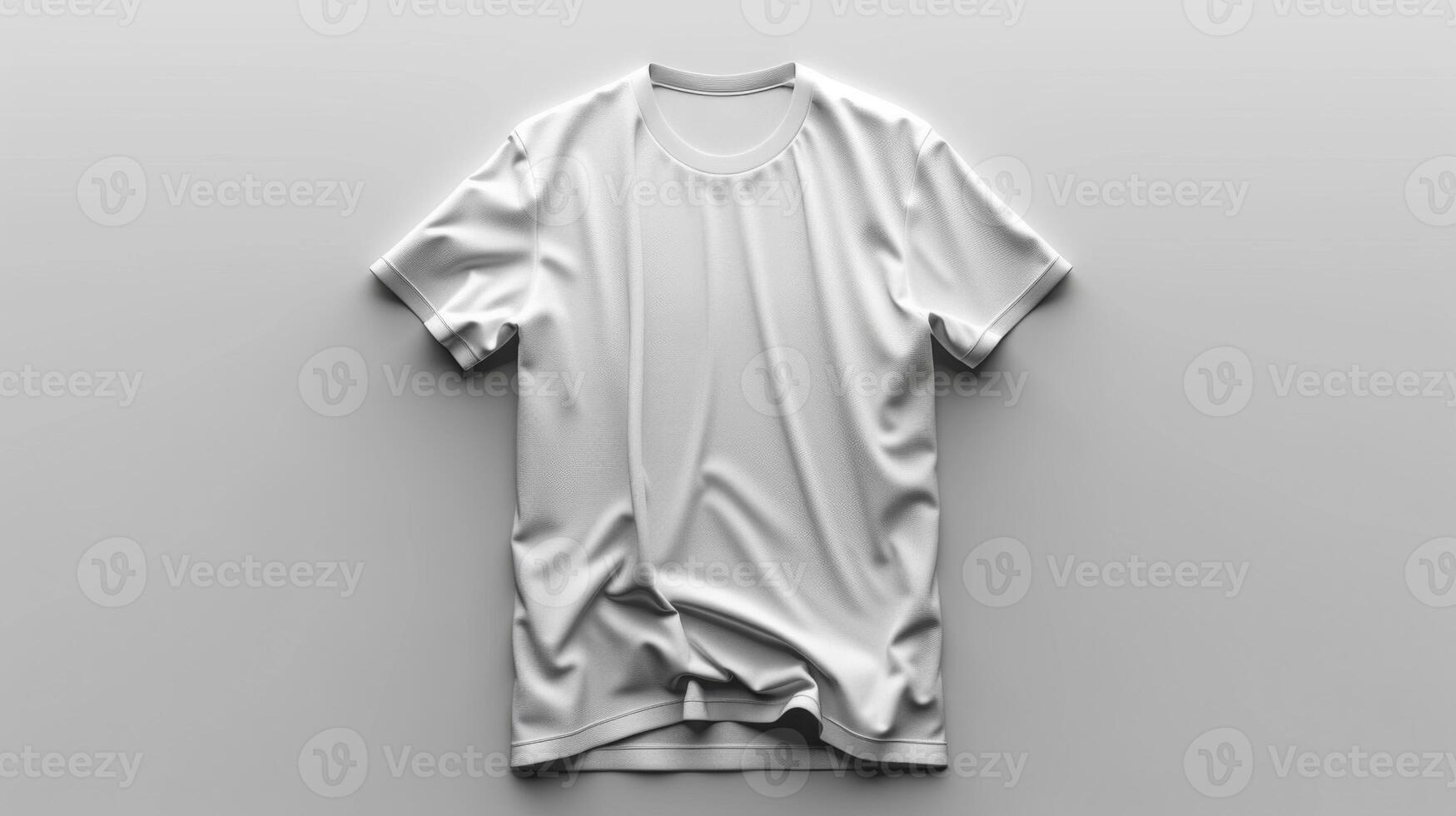 A white t - shirt on a gray background photo