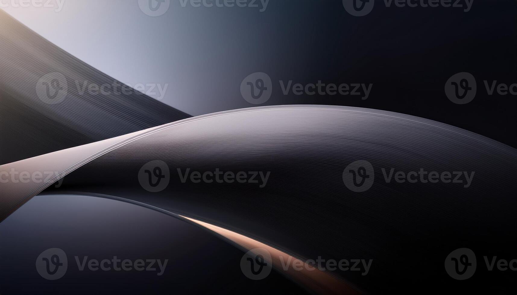 Smooth abstract image featuring a sleek curved metallic surface in soft lighting, emphasizing minimalism and elegant lines. photo