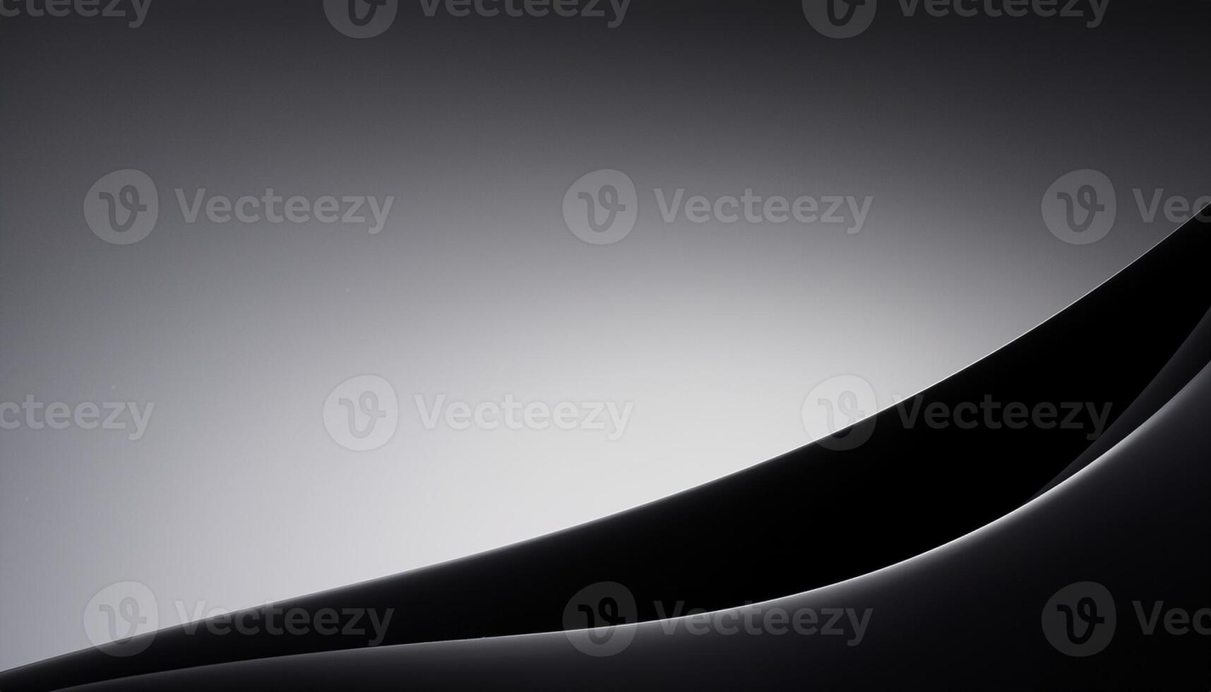 Abstract minimalist design featuring a smooth black curve against a gradient grey background, creating a sleek and modern visual effect. photo