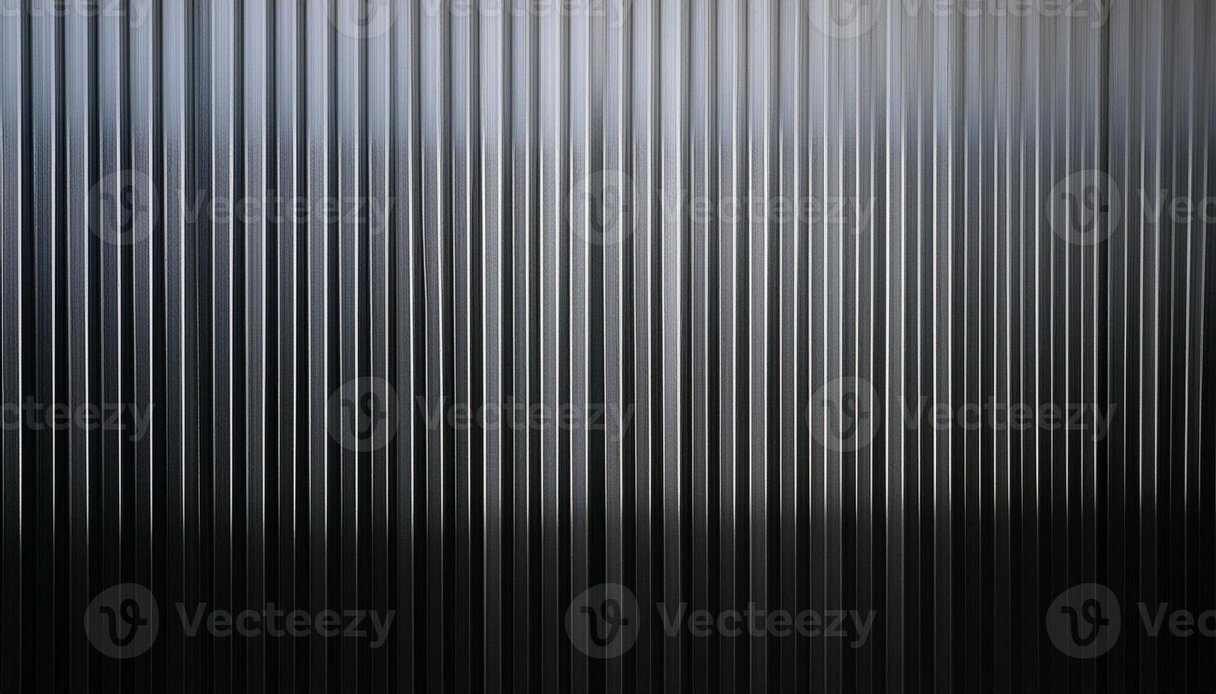 Abstract image featuring vertical metallic lines with a glossy, reflective surface, creating a sleek and minimalistic dark pattern. photo