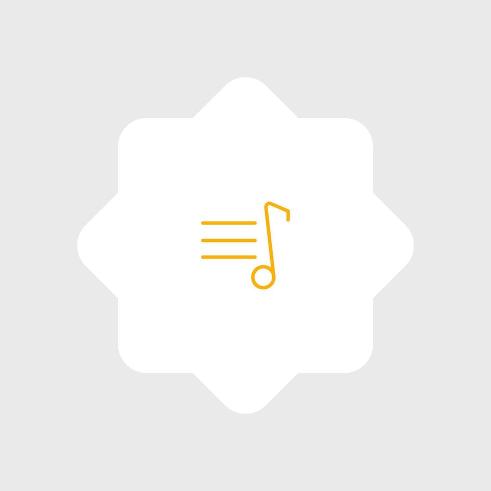 A music note icon on a white background vector