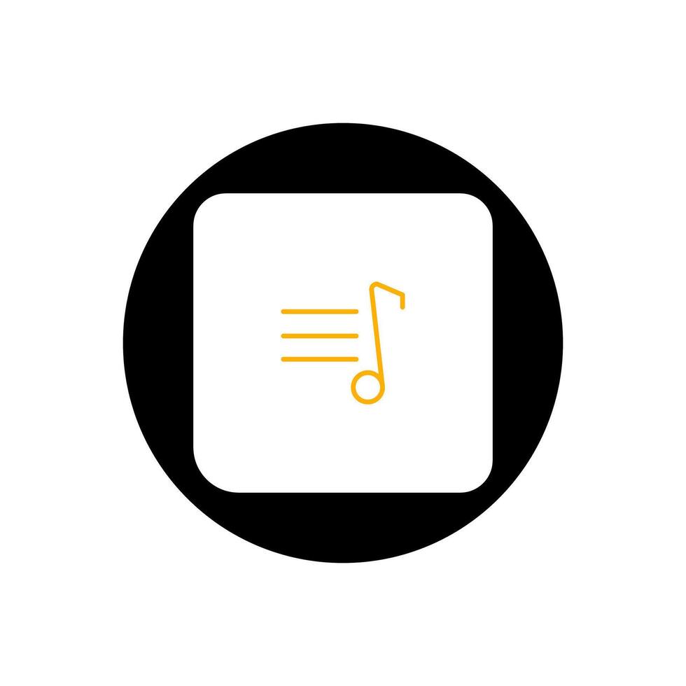 A black and white icon with a note on it vector