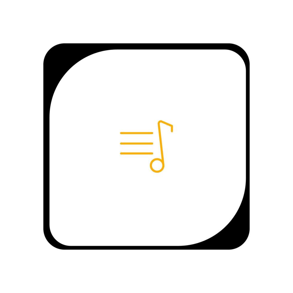 Music note icon vector