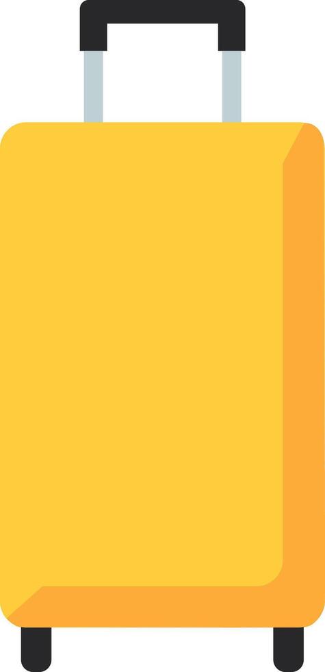 Yellow travel suitcase. vector