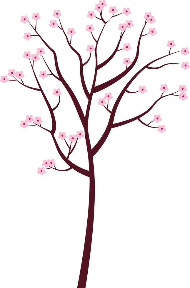 Spring blossom tree. vector