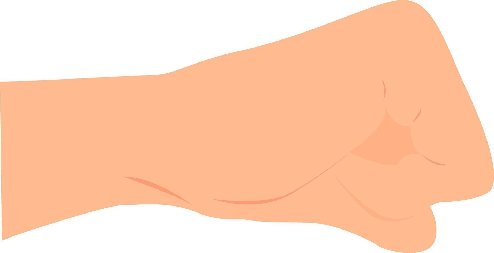 Hand clenched into a fist. vector
