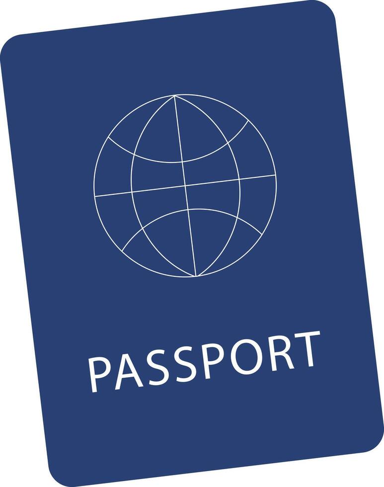 Dark blue passport. vector