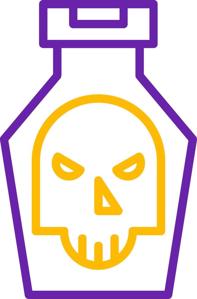 Poison Line Two Color Icon vector