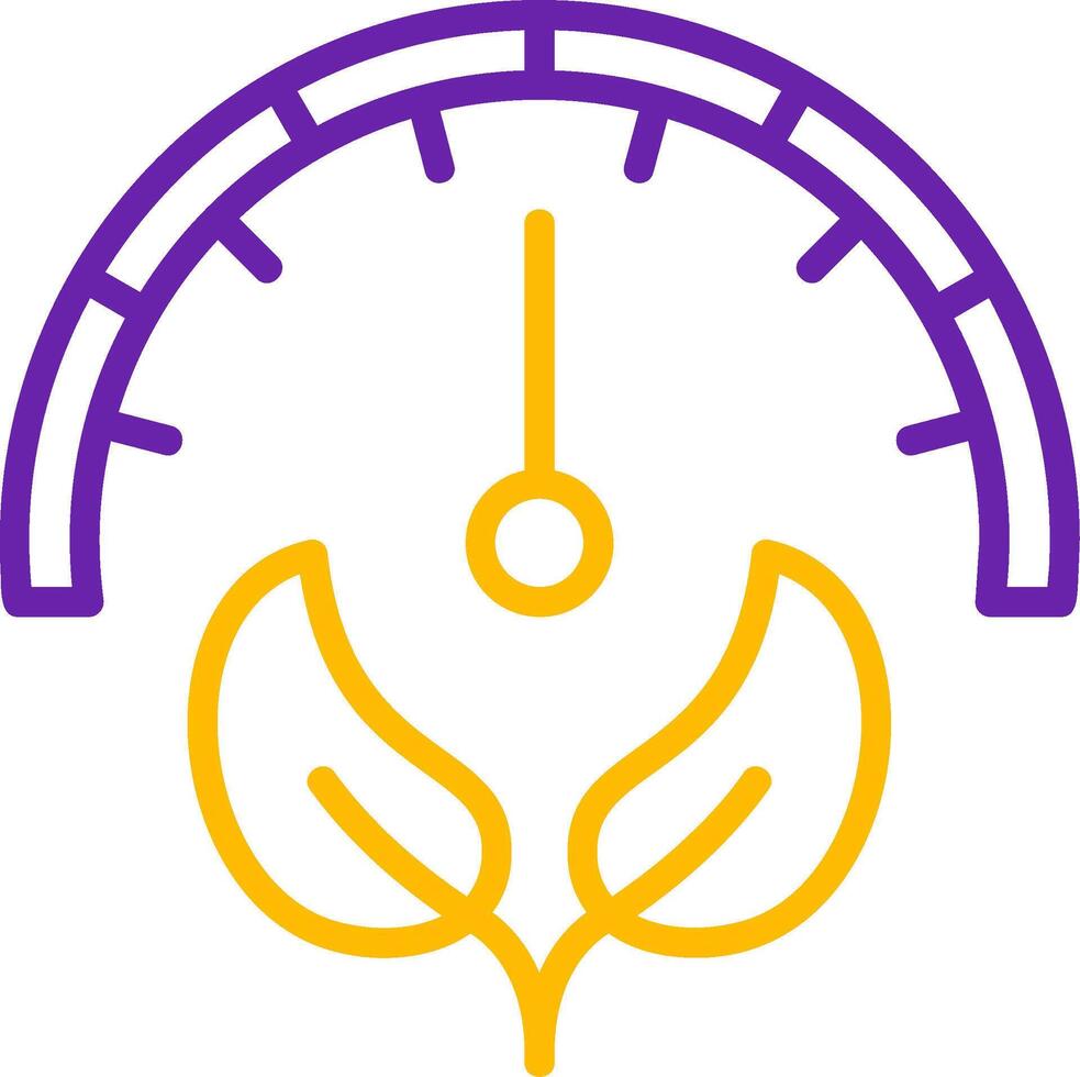 Eco Gauge Line Two Color Icon vector
