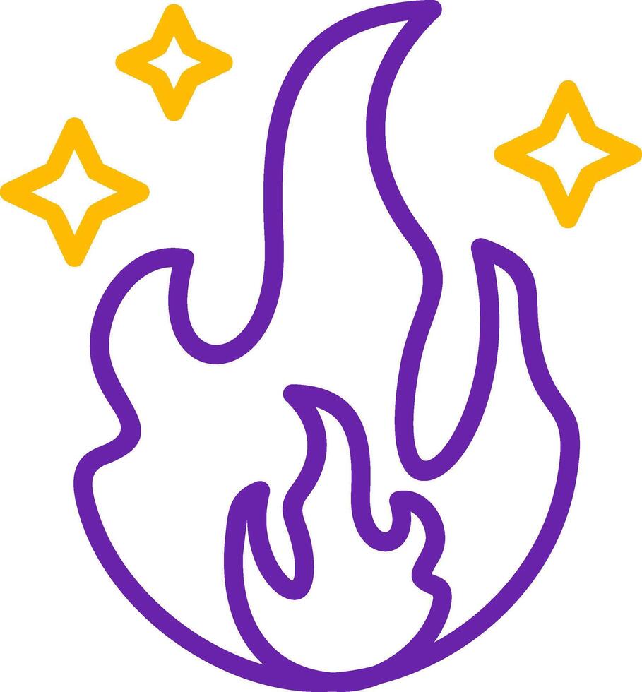 Fire Energy Line Two Color Icon vector
