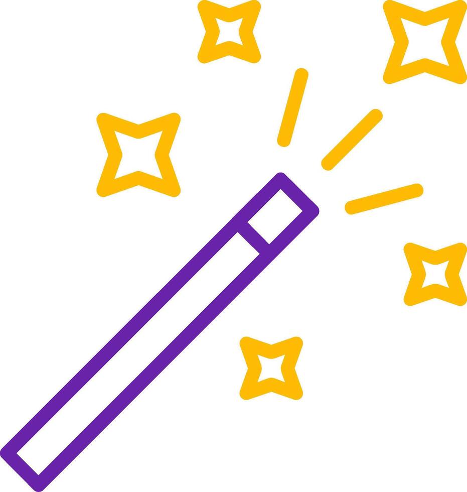 Magic Wand Line Two Color Icon vector