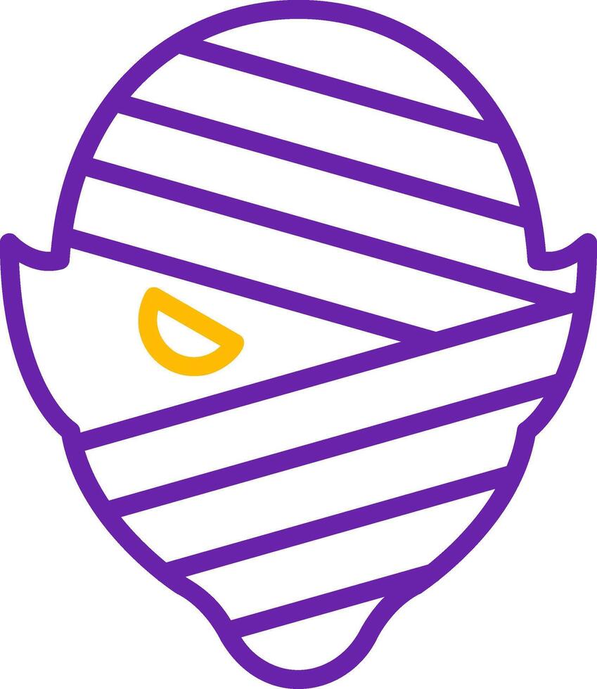 Mummy Line Two Color Icon vector