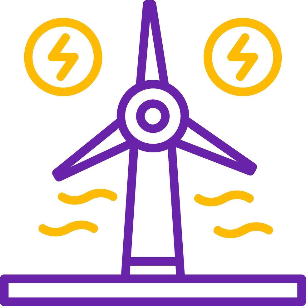 Renewable Energy Line Two Color Icon vector