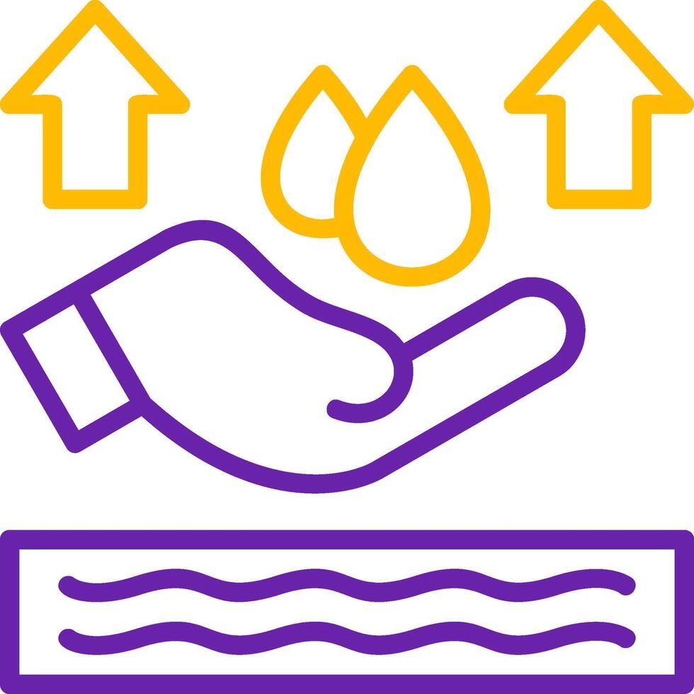 Save Water Line Two Color Icon vector