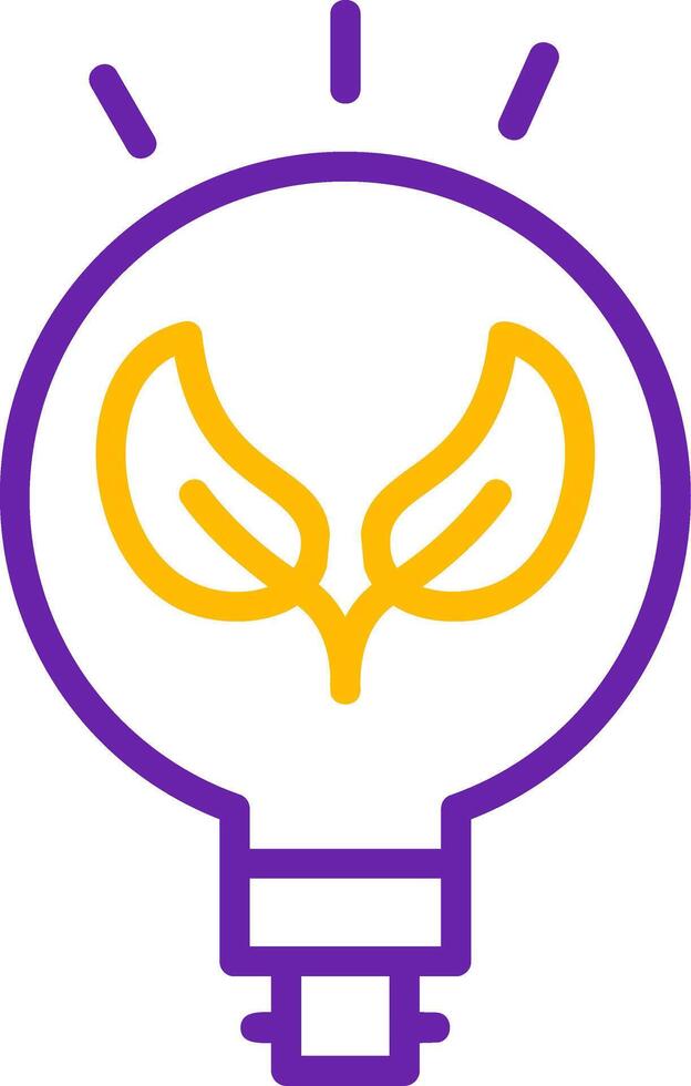 Energy Saving Line Two Color Icon vector
