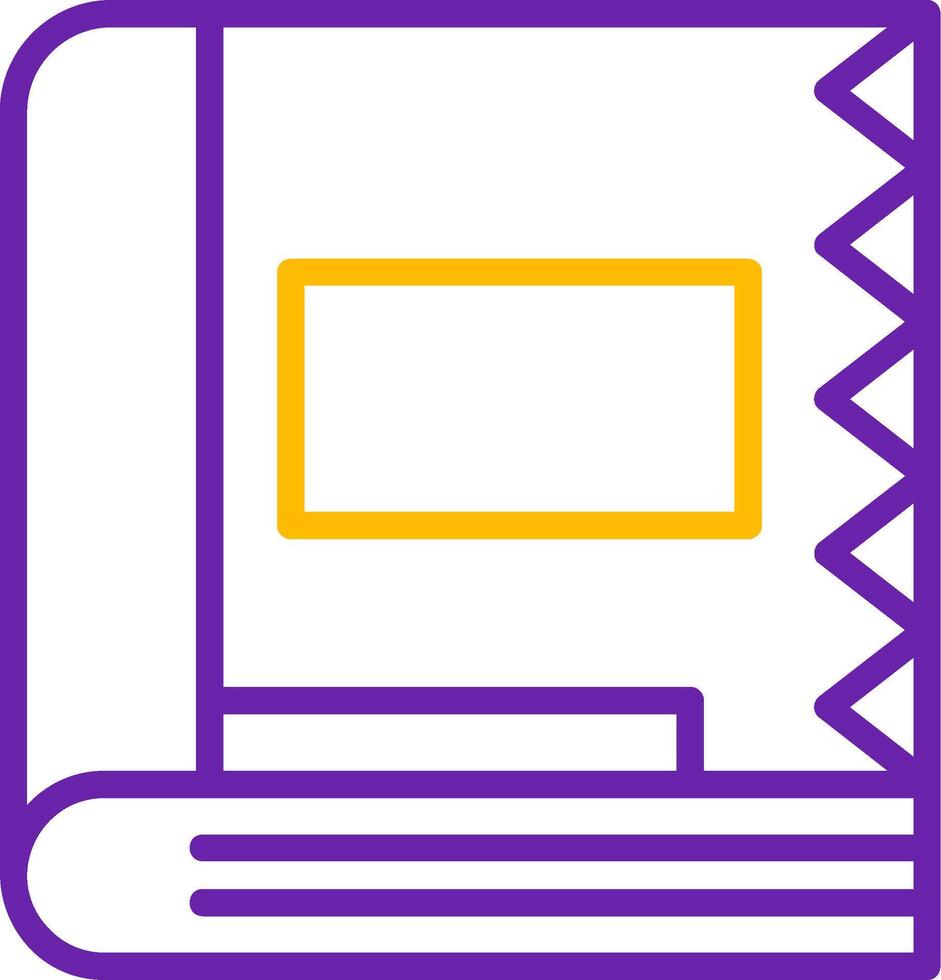 Spell Book Line Two Color Icon vector