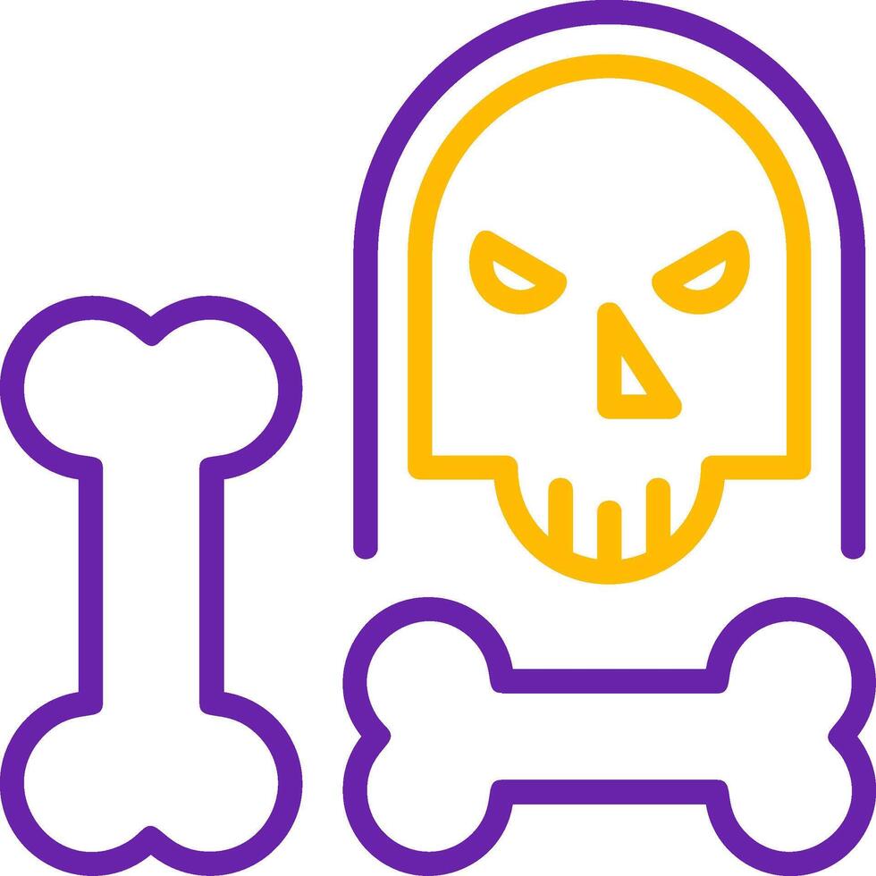 Bones Line Two Color Icon vector