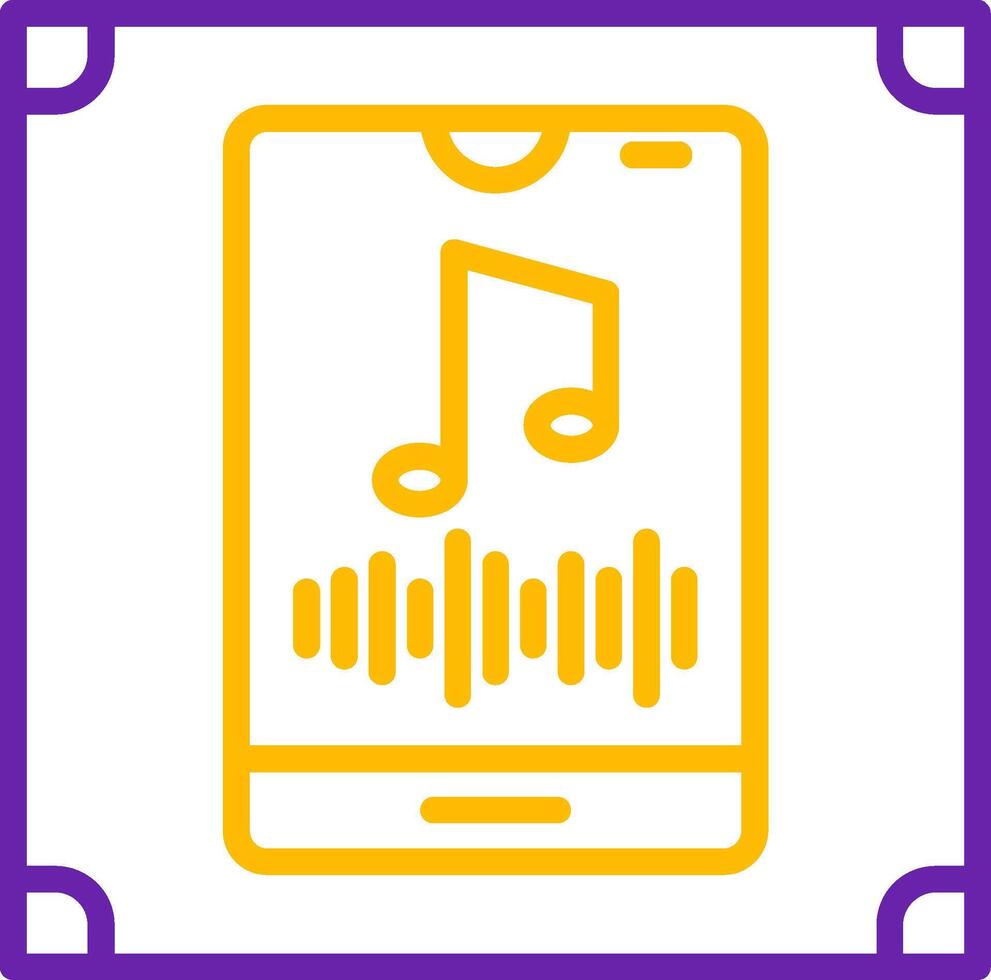 Vertical Rhythm Line Two Color Icon vector
