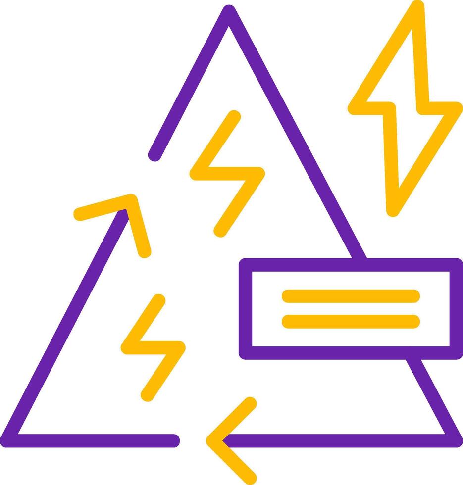 Recycle Energy Line Two Color Icon vector