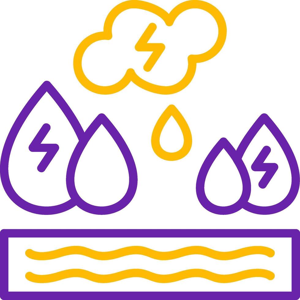 Ocean Energy Line Two Color Icon vector
