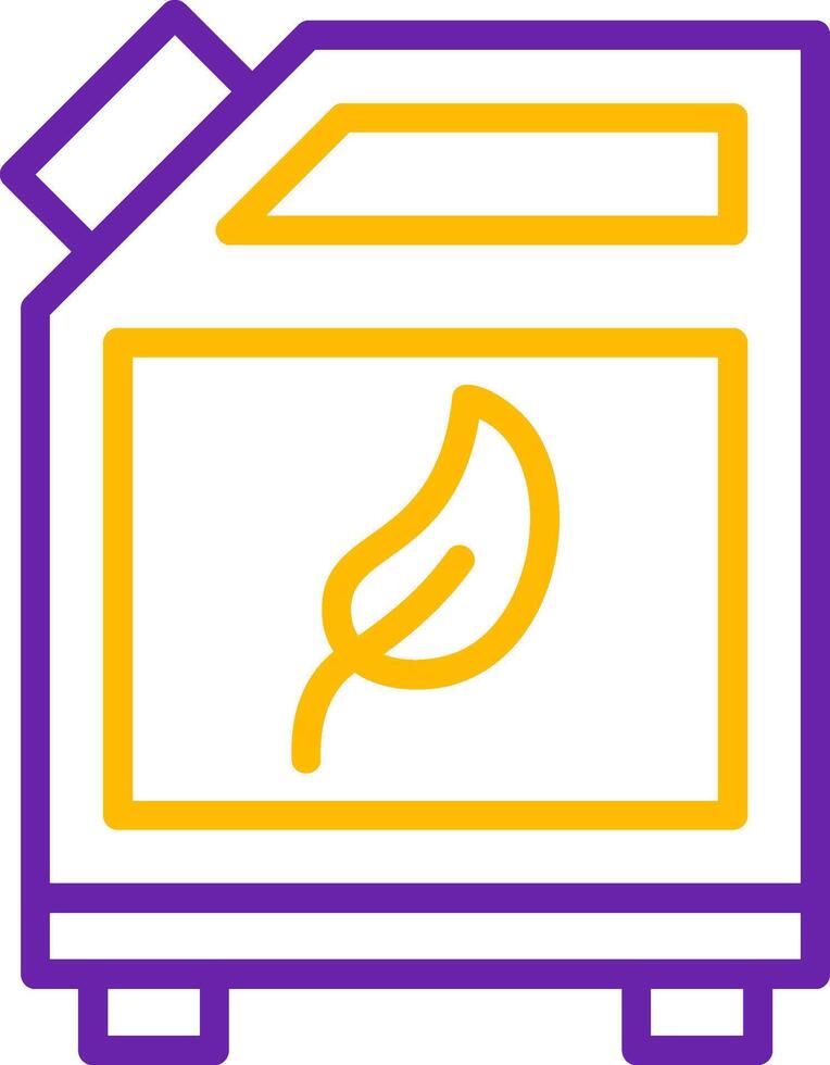 Biofuel Can Line Two Color Icon vector
