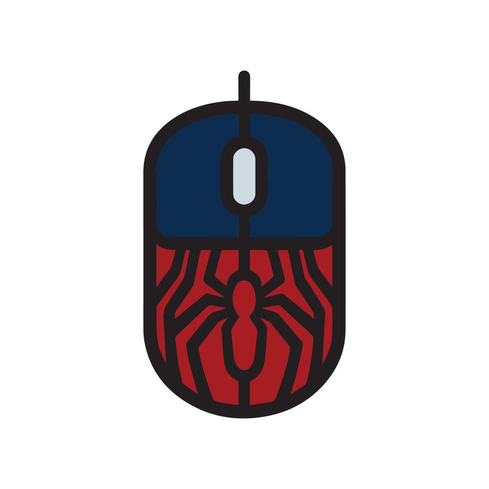 Spider PC Mouse Illustration vector