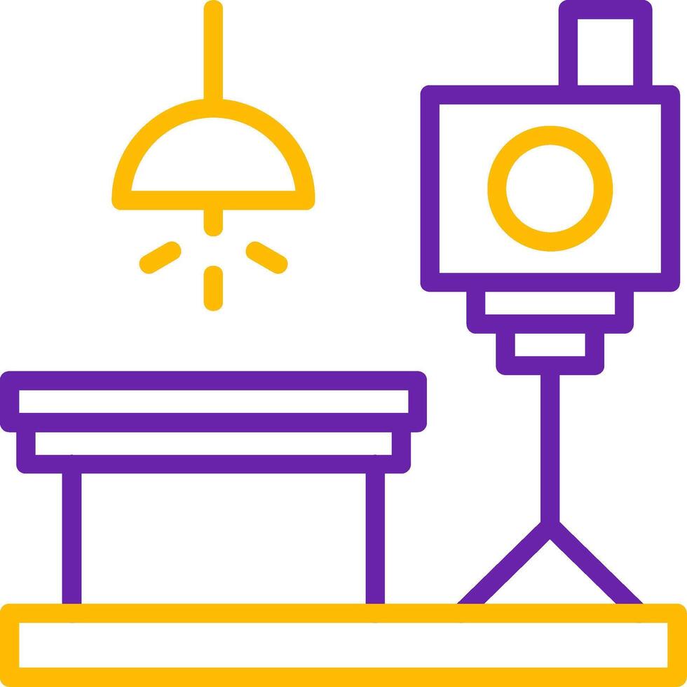 Photo Studio Line Two Color Icon vector