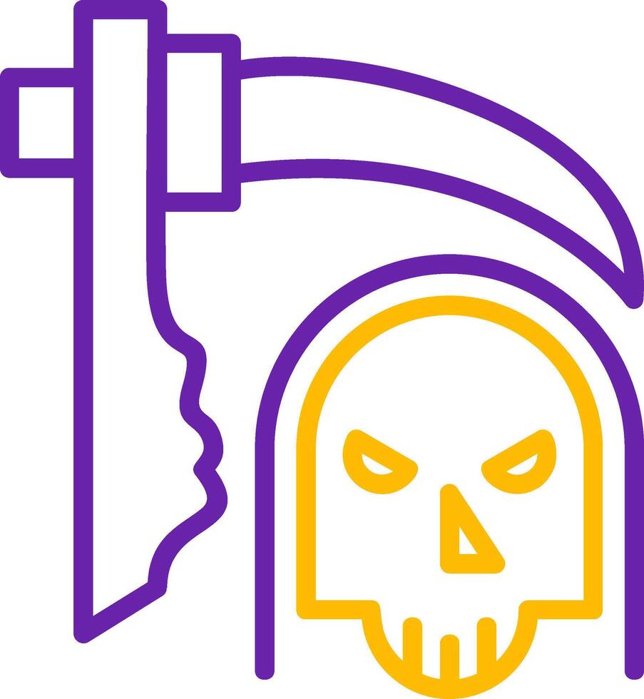 Death Line Two Color Icon vector
