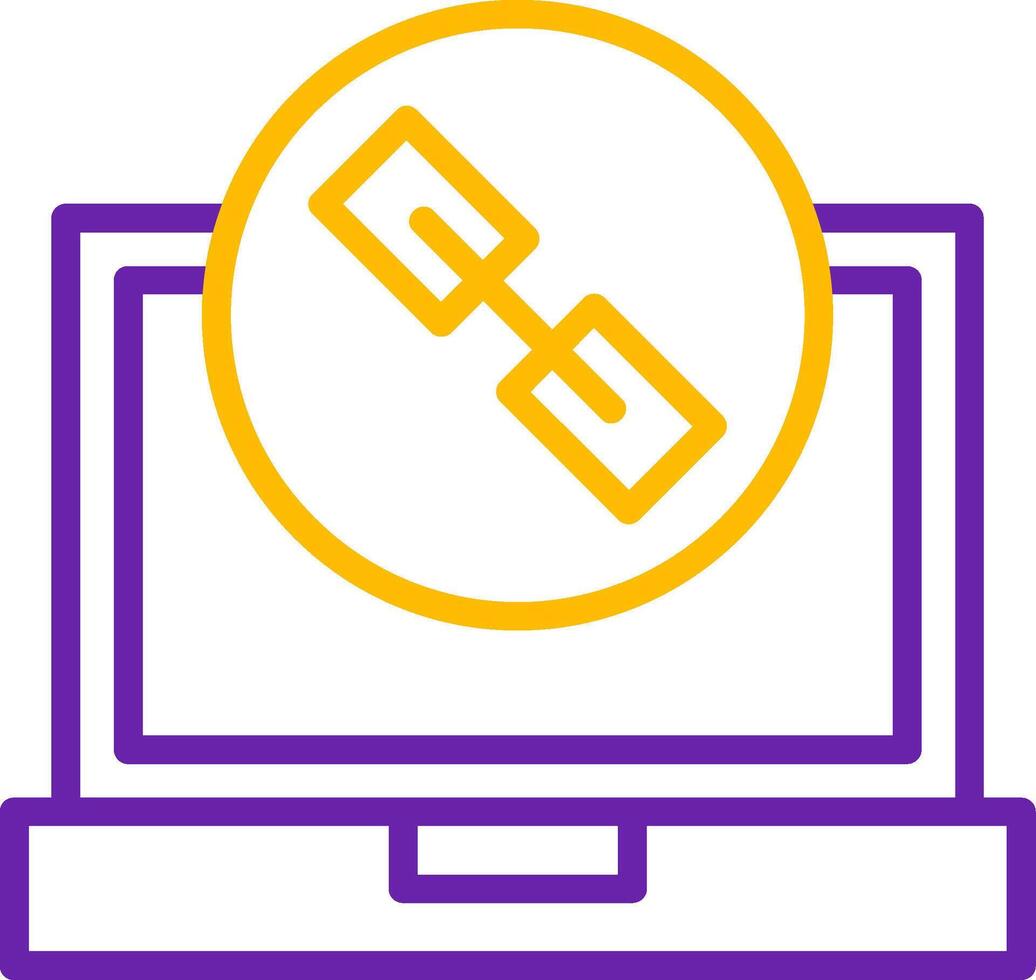 Link Line Two Color Icon vector