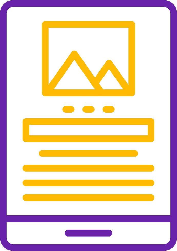 Flat Design Line Two Color Icon vector