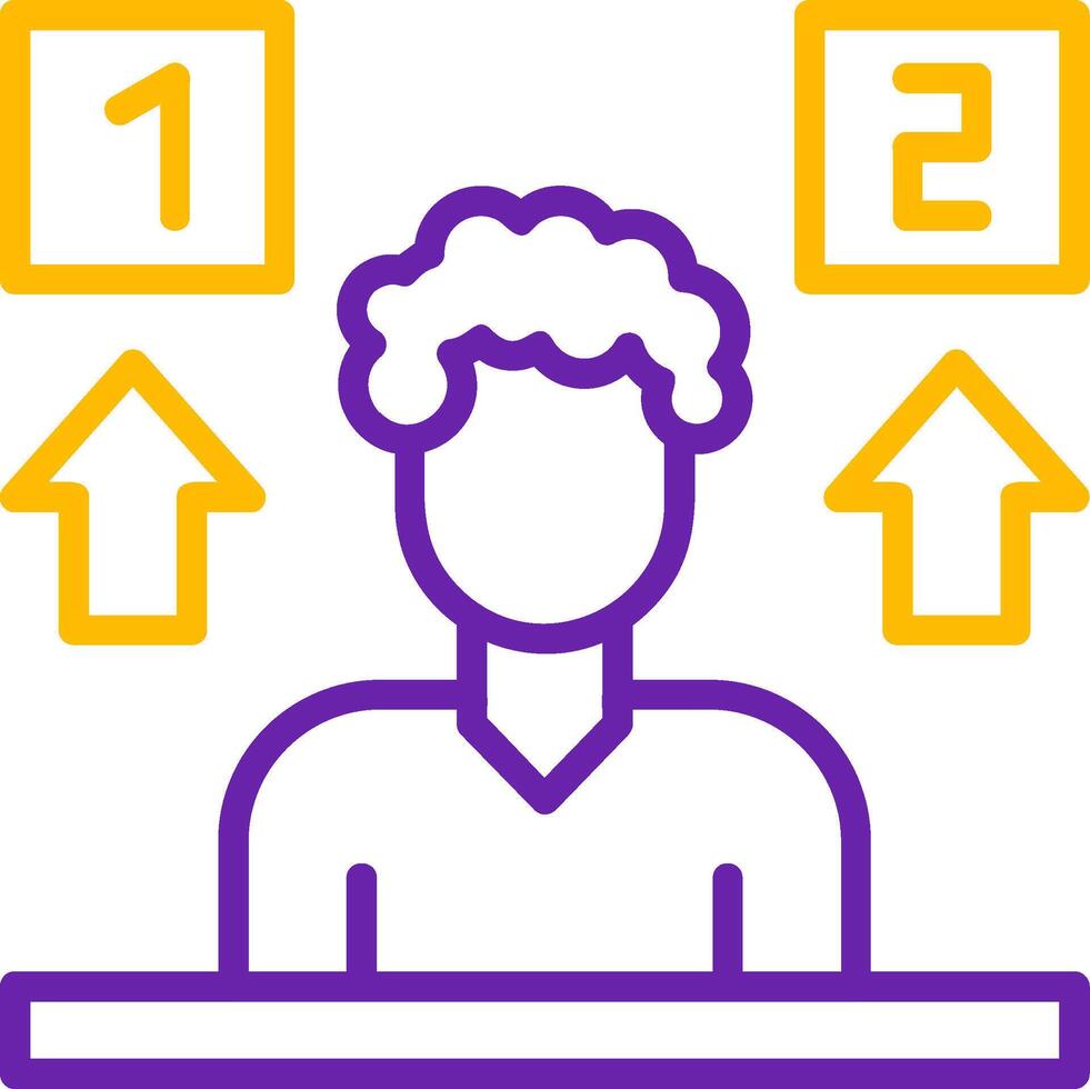Opinion Line Two Color Icon vector