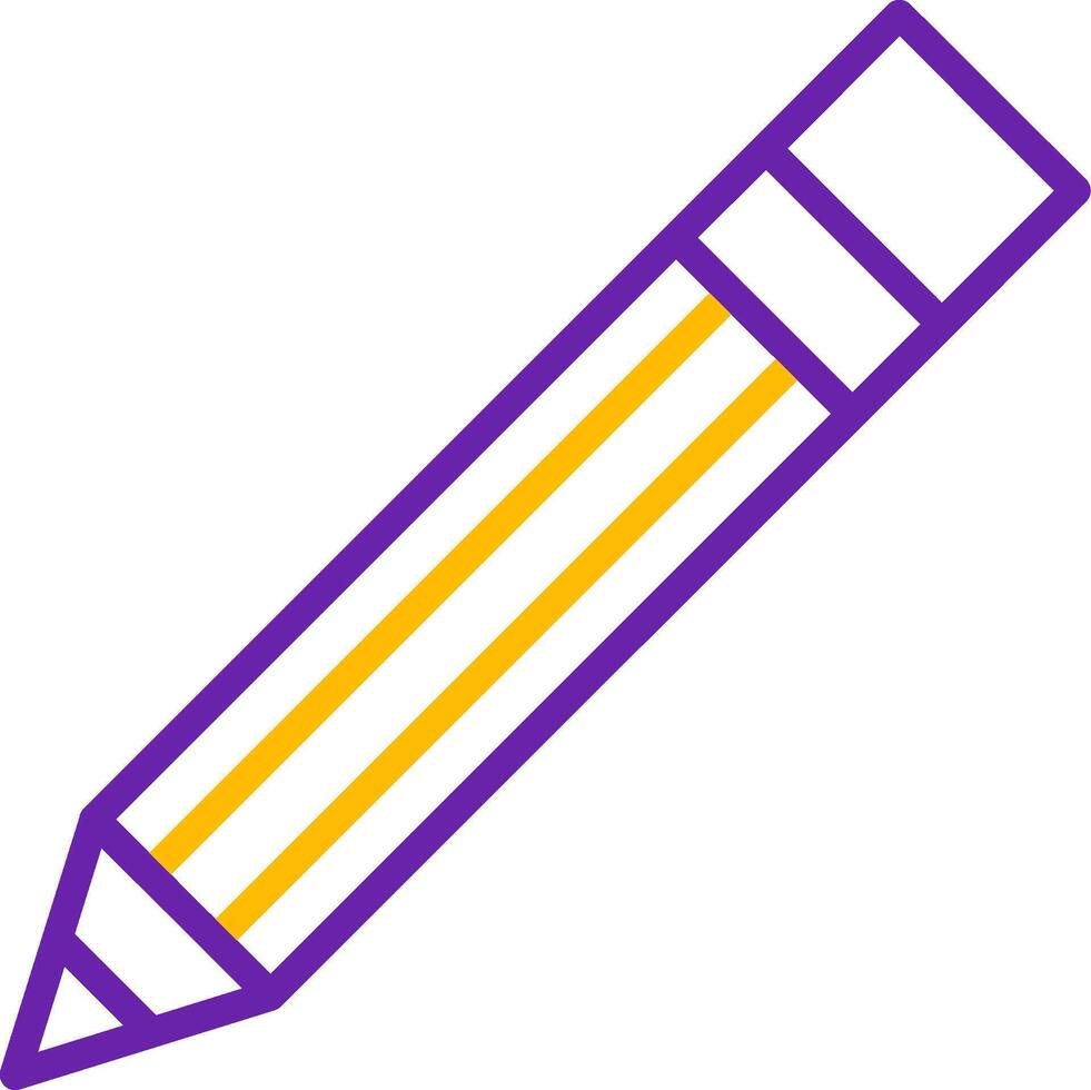 Pencil Line Two Color Icon vector