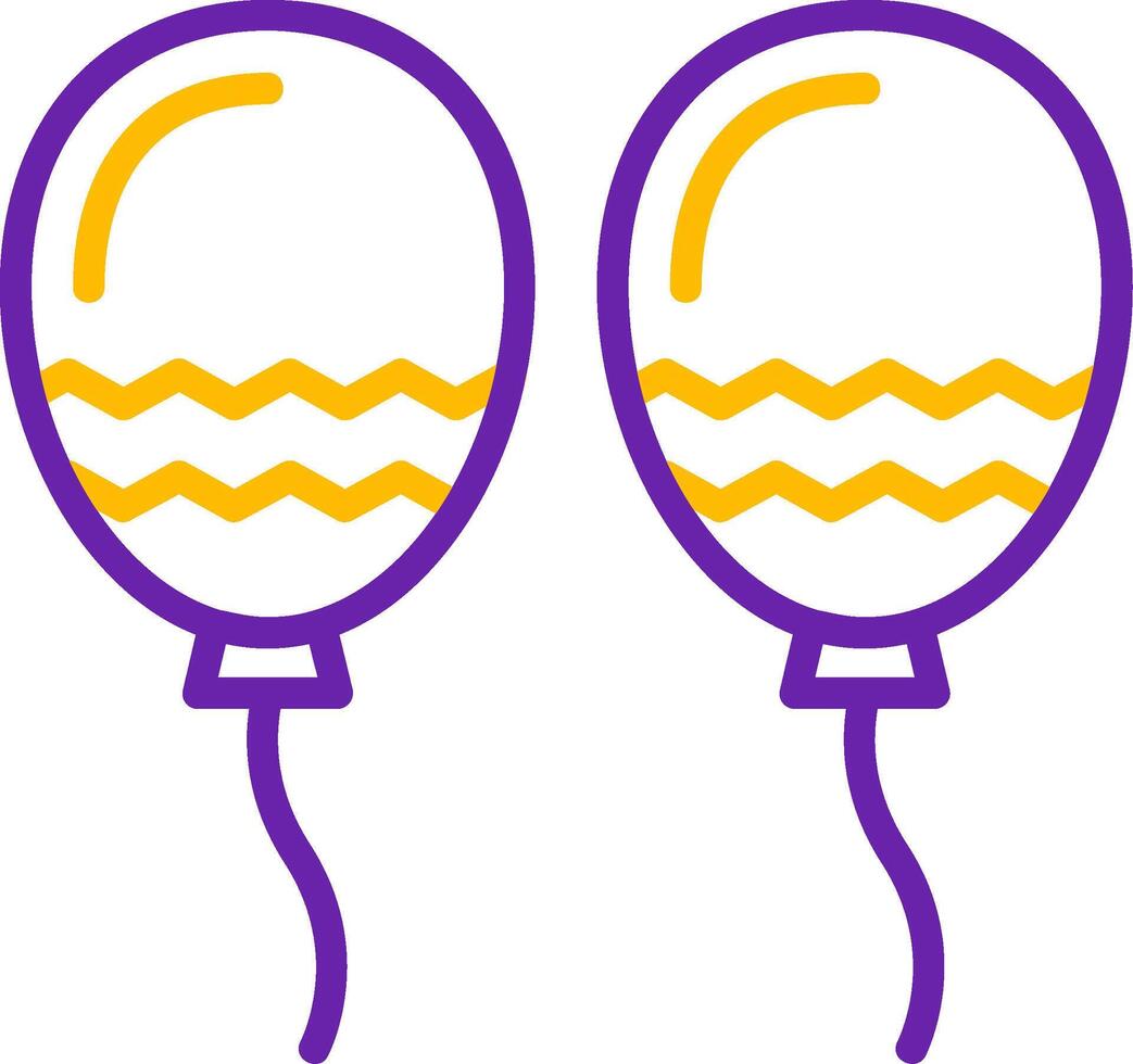 Balloons Line Two Color Icon vector
