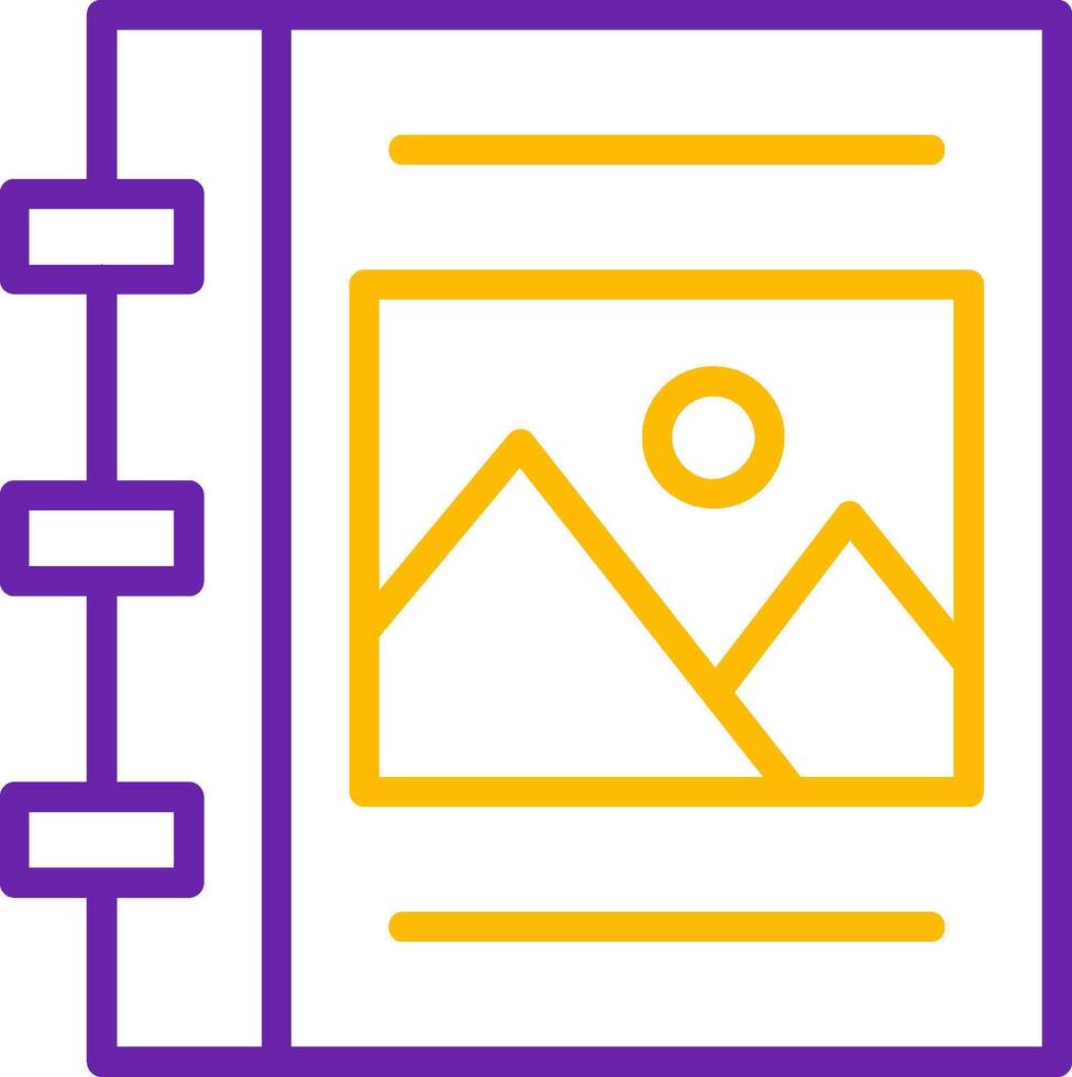 Album Line Two Color Icon vector