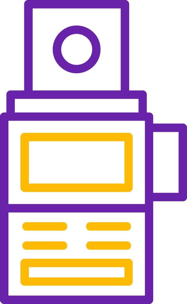 Camera Meter Line Two Color Icon vector