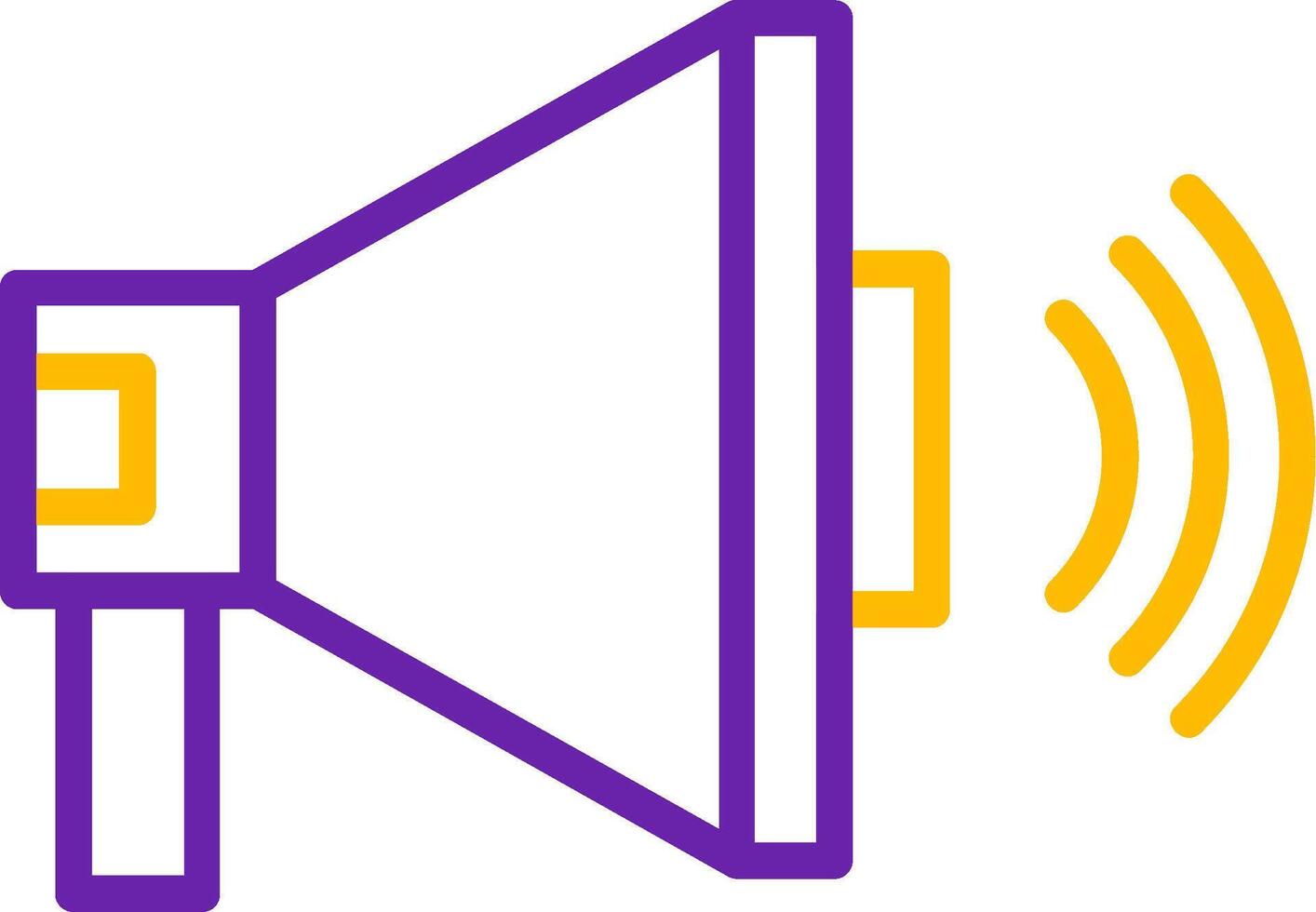 Megaphone Line Two Color Icon vector