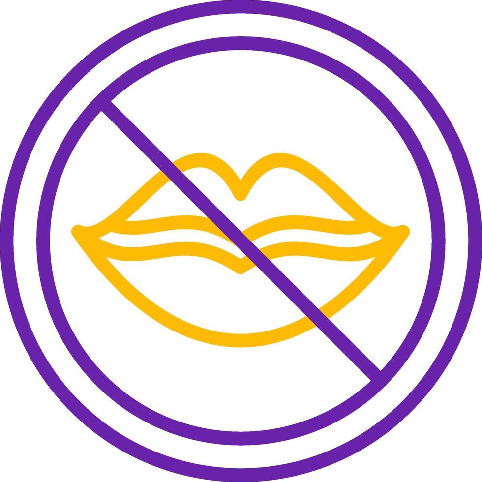 No Speak Line Two Color Icon vector